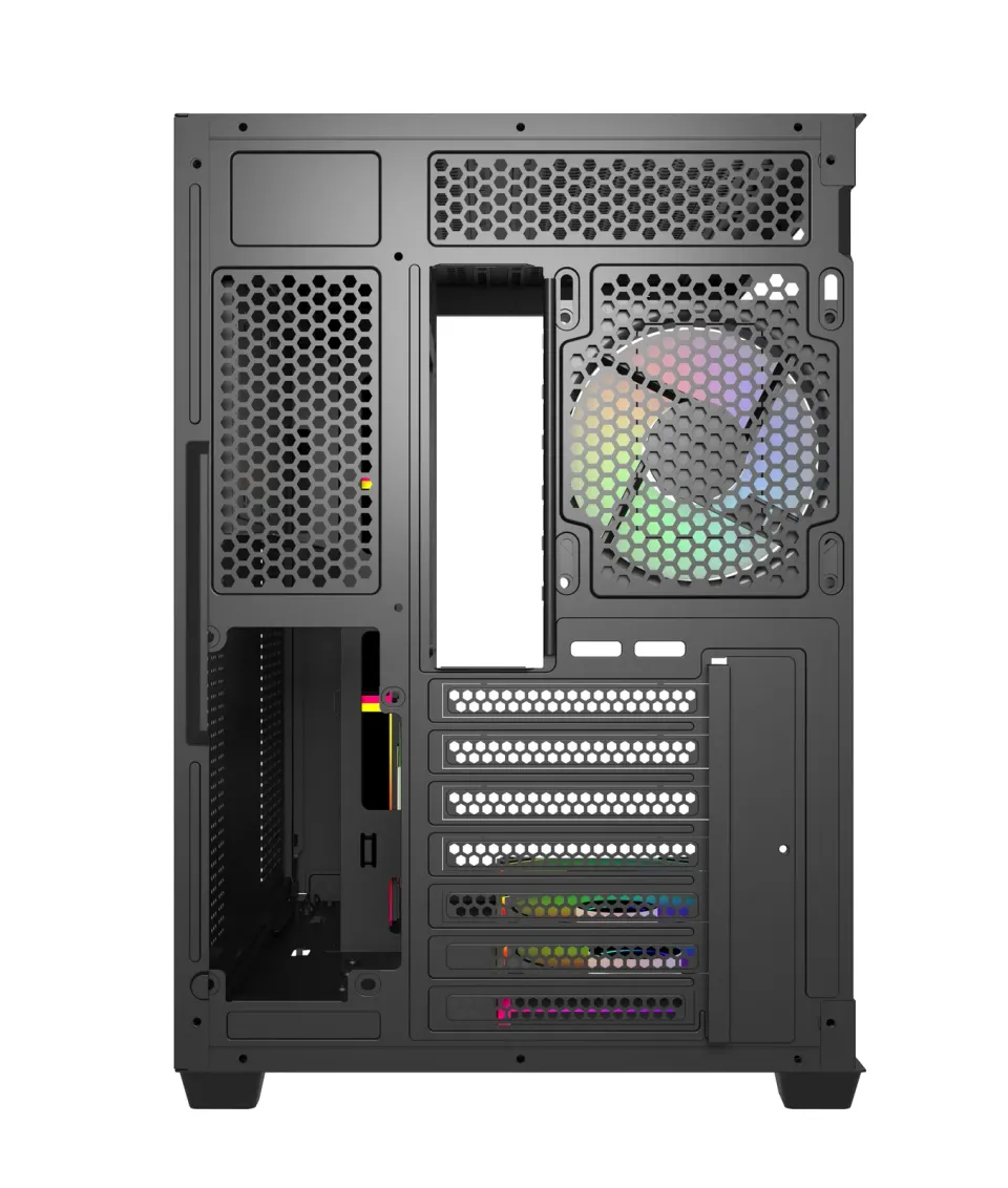FSP M341-BA/Midi Tower/Transpar./Černá