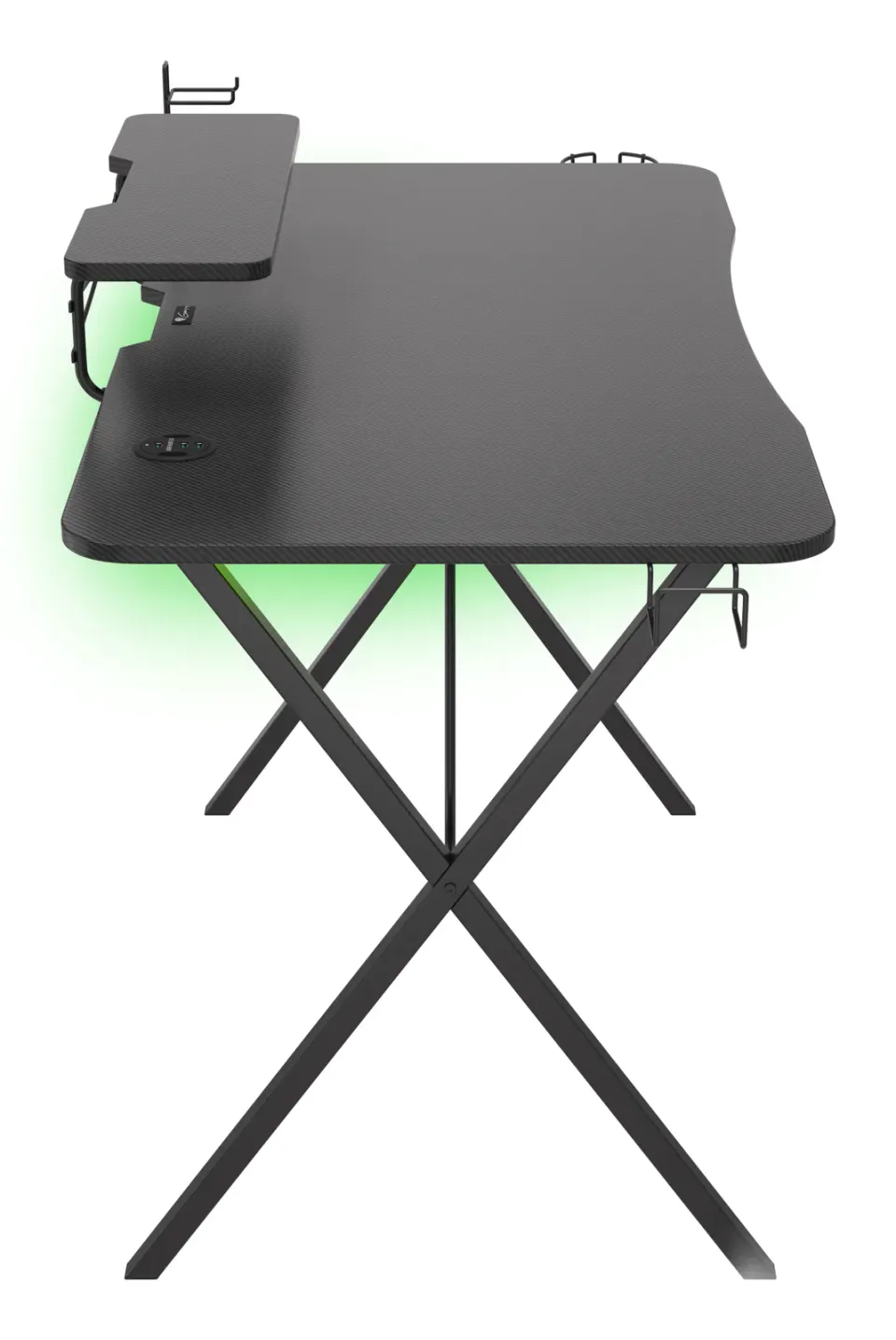 Genesis Holm 300 RGB - herní stůl s RGB podsvícením, 3xUSB 3.0, bezdrátová nabíječka mobilů