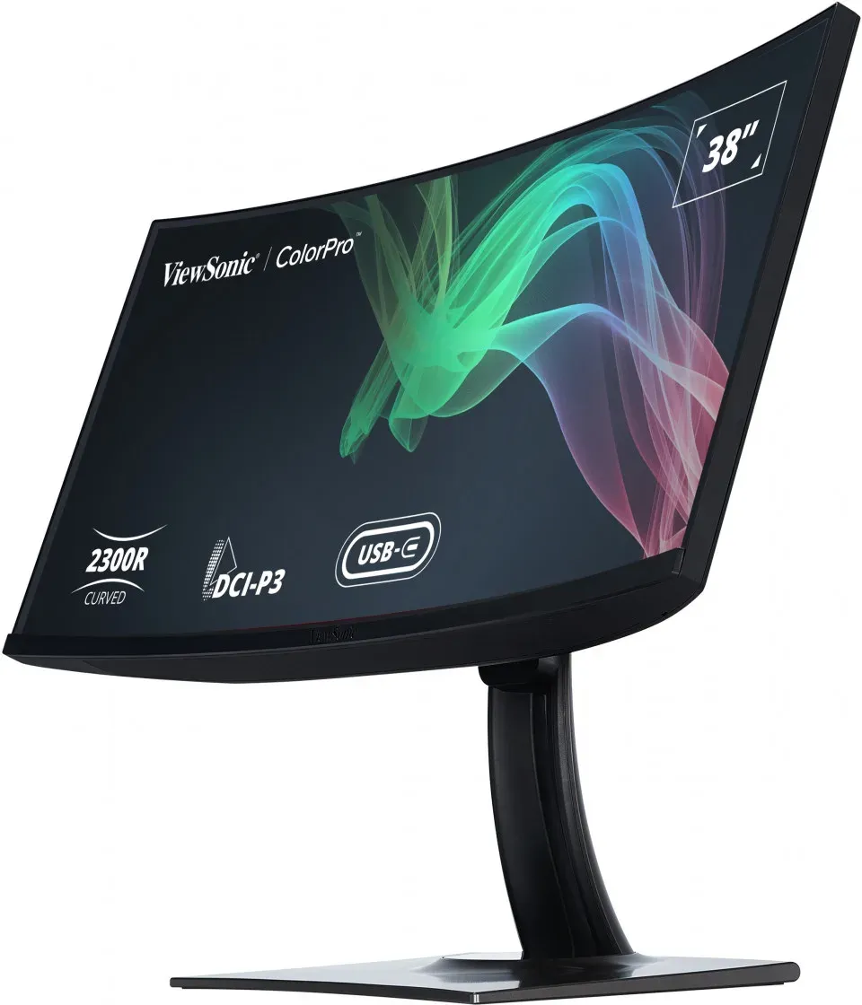 ViewSonic VP3881A / 38" prohnutý/ IPS/ 21:9/ 3840x1600/ 5ms/ 300cd/m2/ DP/ 2xHDMI/ 2xUSB-A/ USB-B / USB-C/ RJ45/ Repro