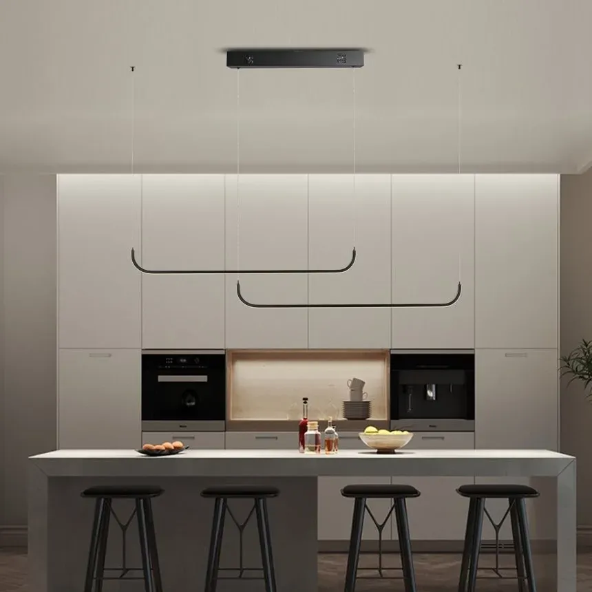 IMMAX NEO PATTINI Smart závěsné svítidlo dvojité 160-280cm, 53W, 3640lm černé Zigbee 3.0, TUYA