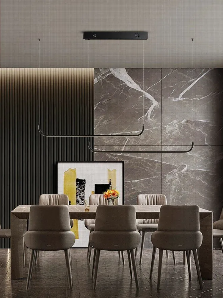 IMMAX NEO PATTINI Smart závěsné svítidlo dvojité 160-280cm, 53W, 3640lm černé Zigbee 3.0, TUYA