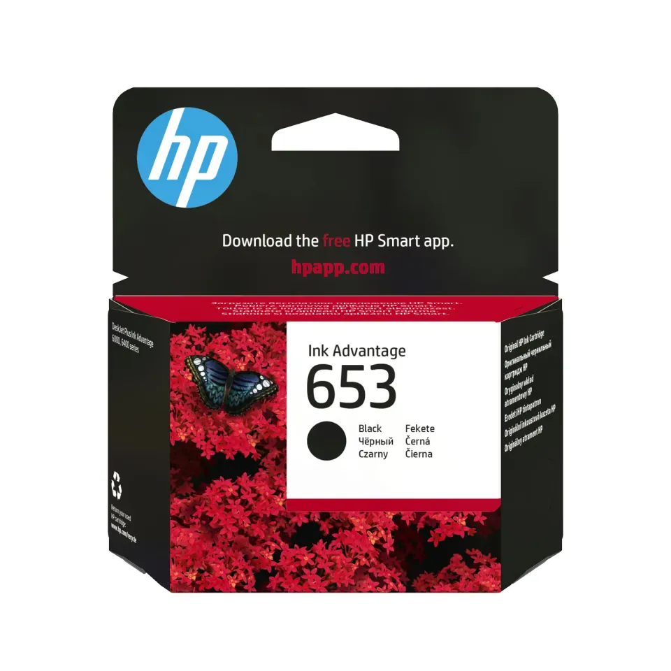 HP 3YM75AE náplň č.653 černá cca 360 stran (pro DJ 6075, 6475)