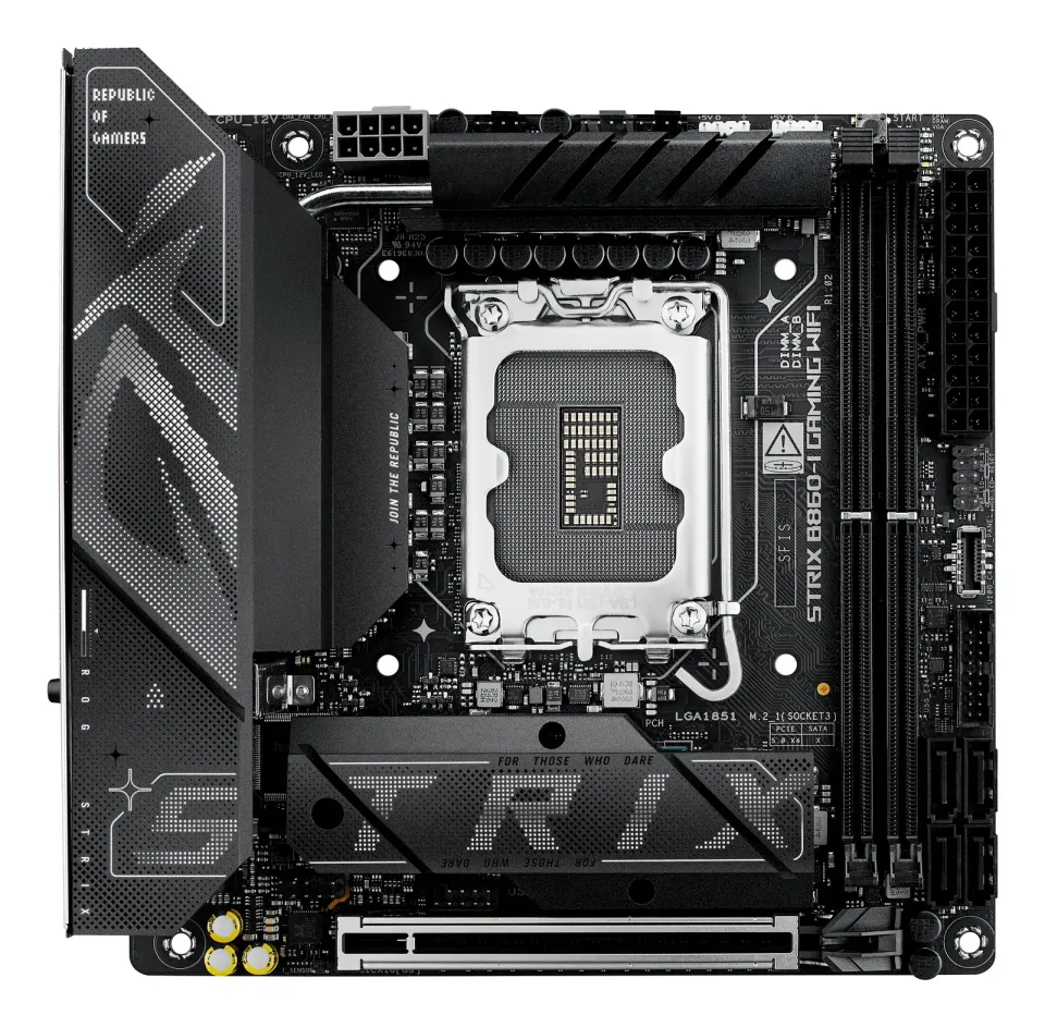 ASUS MB Sc LGA1851 ROG STRIX B860-I GAMING WIFI, Intel B860, 2xDDR5, 1xThunderbolt, 1xDP, 1xHDMI, WiFi, Mini-ITX