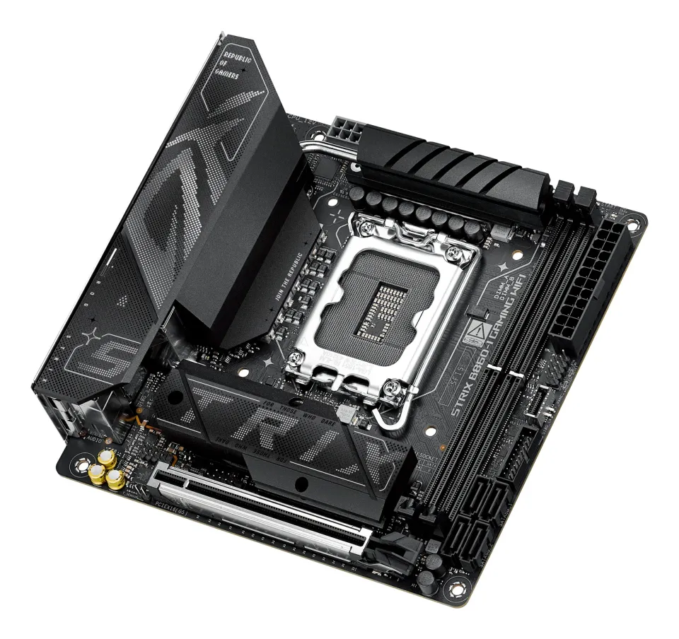 ASUS MB Sc LGA1851 ROG STRIX B860-I GAMING WIFI, Intel B860, 2xDDR5, 1xThunderbolt, 1xDP, 1xHDMI, WiFi, Mini-ITX