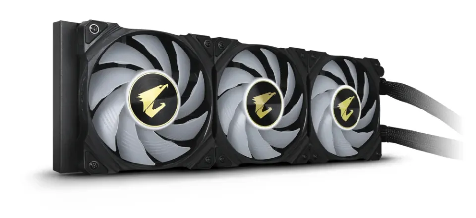GIGABYTE vodní chladič AORUS WATERFORCE 360, 120mm ARGB, LCD displej