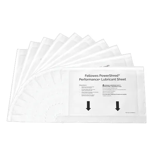 Fellowes čistící olejové listy PowerShred Performance+ pro skartovací stroje (1