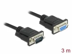 Delock Sériový kabel rozhraní RS-232 Sub-D9, ze zástrčkového na zásuvkový, délky