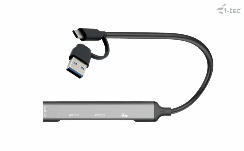 I-Tec USB-A/USB-C Metal HUB 1x USB-C 3.1 + 3x USB 2.0