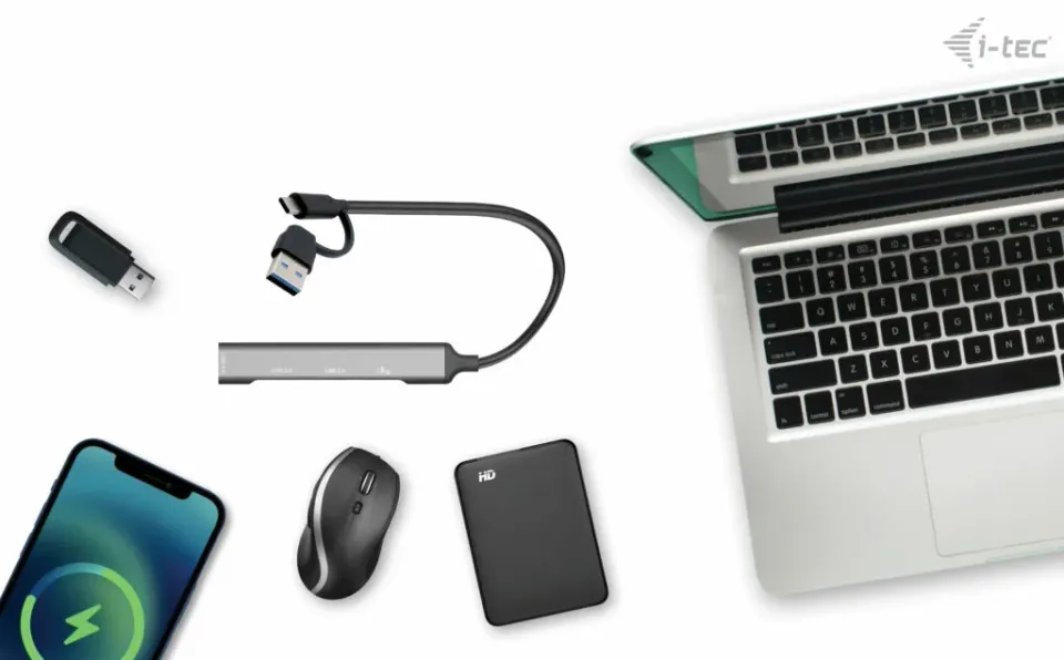 I-Tec USB-A/USB-C Metal HUB 1x USB-C 3.1 + 3x USB 2.0
