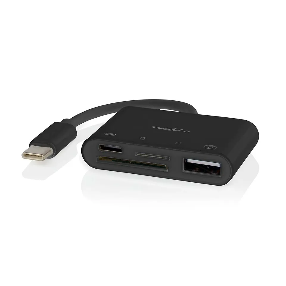 Nedis CCGB64780BK01 - USB hub| 1x USB-C | 1x USB A / 1x USB-C | 4 Porty port(s)