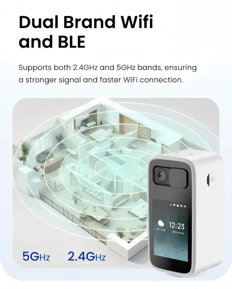 IMMAX NEO LITE SMART Security vnitřní kamera BLOCK, Wi-Fi 2,4 a 5GHz, 4MP, PAN 355°, LCD, TUYA