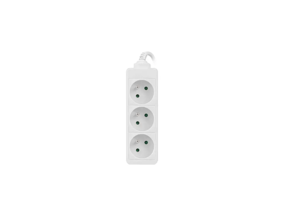 Prodlužovací kabel Lanberg PS0, 3 zásuvky, 3m, bílá