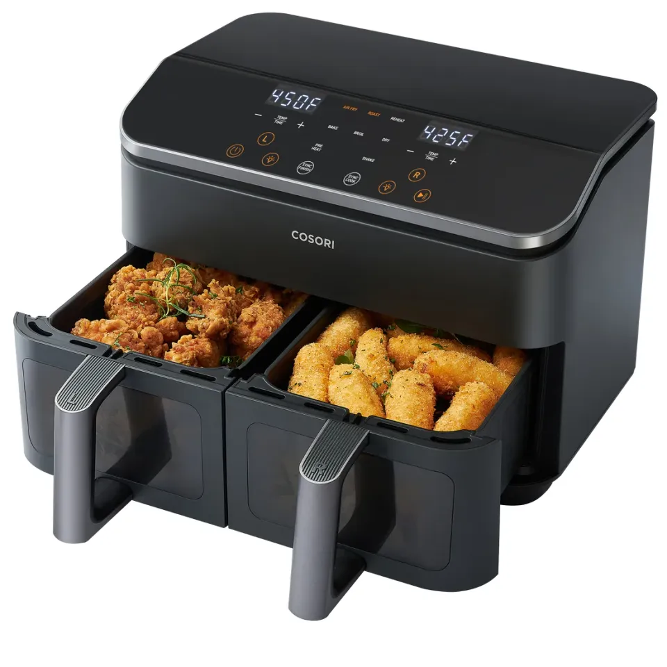Cosori Dual Basket horkovzdušná fritéza 8,5 L, keramika