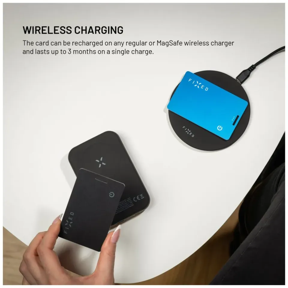 Smart tracker FIXED Tag Card 2,Find My, modrý