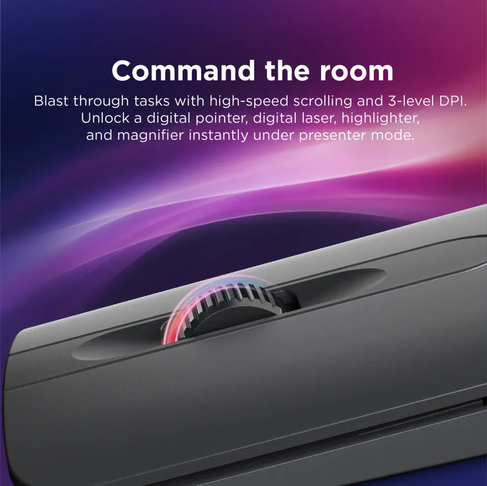ThinkPad Bluetooth Presenter Mouse/Cestovní/Optická/Pro praváky/4 000 DPI/Bezdrátové Bluetooth/Šedá