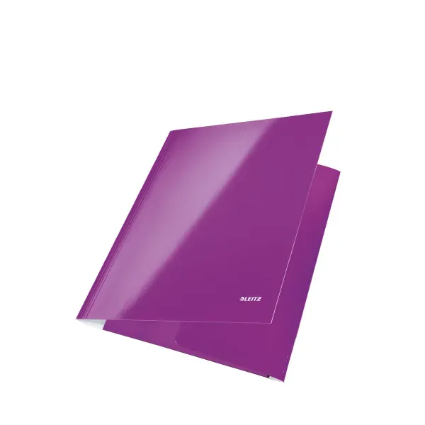 LEITZ Tříchlopňové desky WOW, A4, purpurová