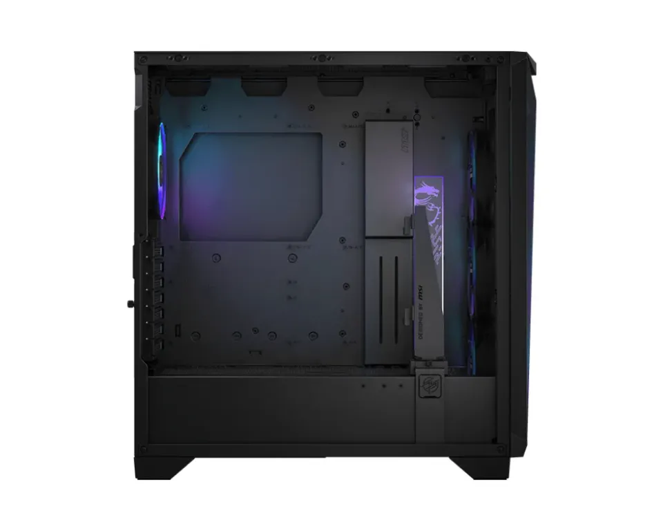 MSI skříň MPG GUNGNIR 300R AIRFLOW/ bez zdroje/ levé temperované sklo/ 4x 120 mm A-RGB fan/ 1x USB-C/ 2x USB3.2/ černá