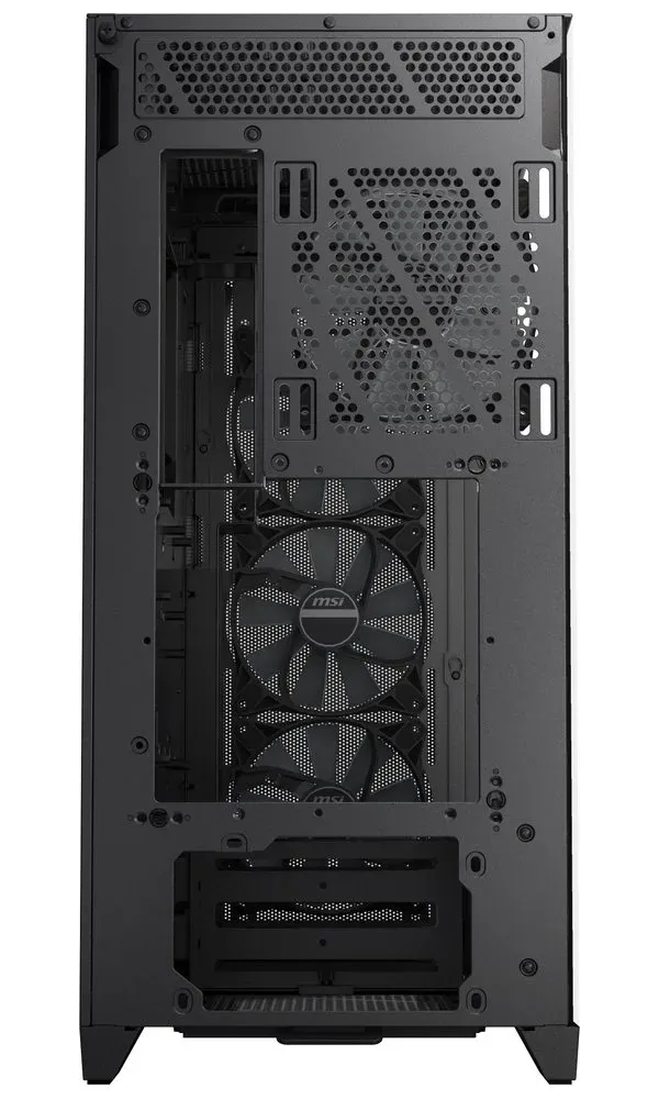 MSI skříň MPG GUNGNIR 300R AIRFLOW/ bez zdroje/ levé temperované sklo/ 4x 120 mm A-RGB fan/ 1x USB-C/ 2x USB3.2/ černá