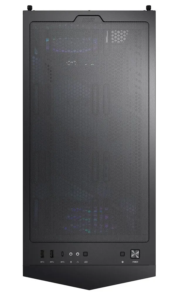 MSI skříň MPG GUNGNIR 300R AIRFLOW/ bez zdroje/ levé temperované sklo/ 4x 120 mm A-RGB fan/ 1x USB-C/ 2x USB3.2/ černá