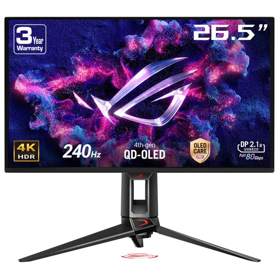 ASUS ROG/Swift PG27UCDM/26,5"/QD-OLED/4K UHD/240Hz/0,3ms/Černá/3R