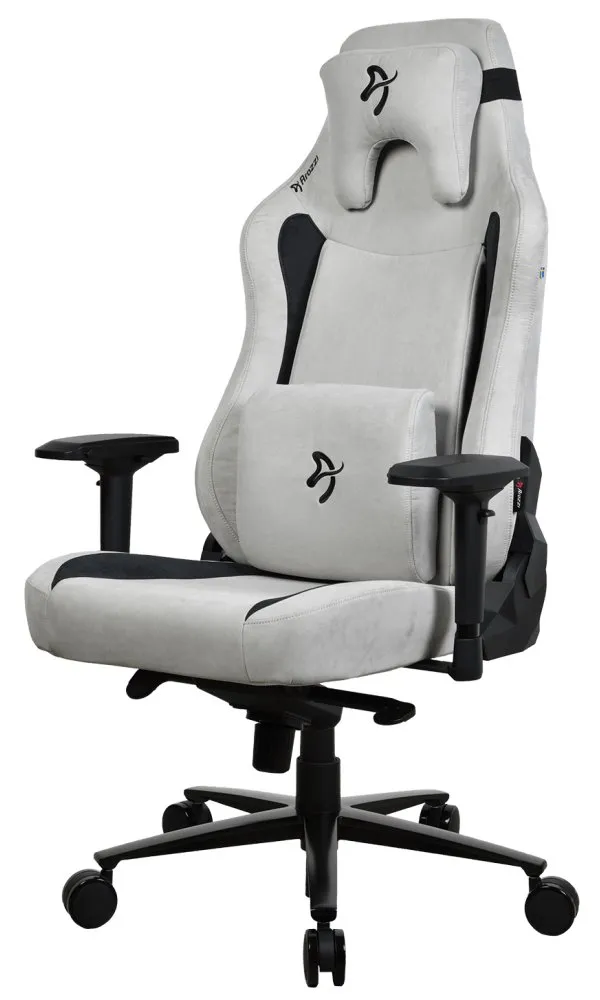 AROZZI herní židle VERNAZZA XL Supersoft Light Grey/ látkový povrch/ světle šedá