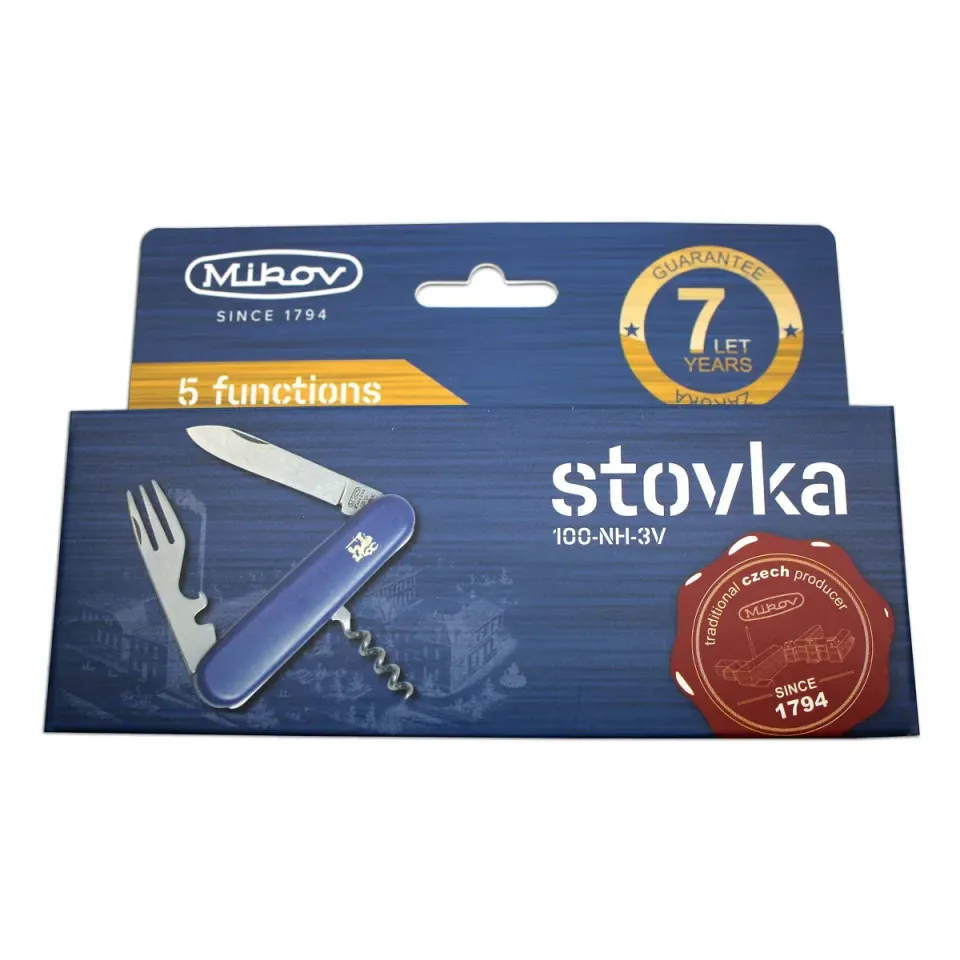 Kapesní zavírací nůž STOVKA 3dílný s vývrtkou a vidličkou 100-NH-3V