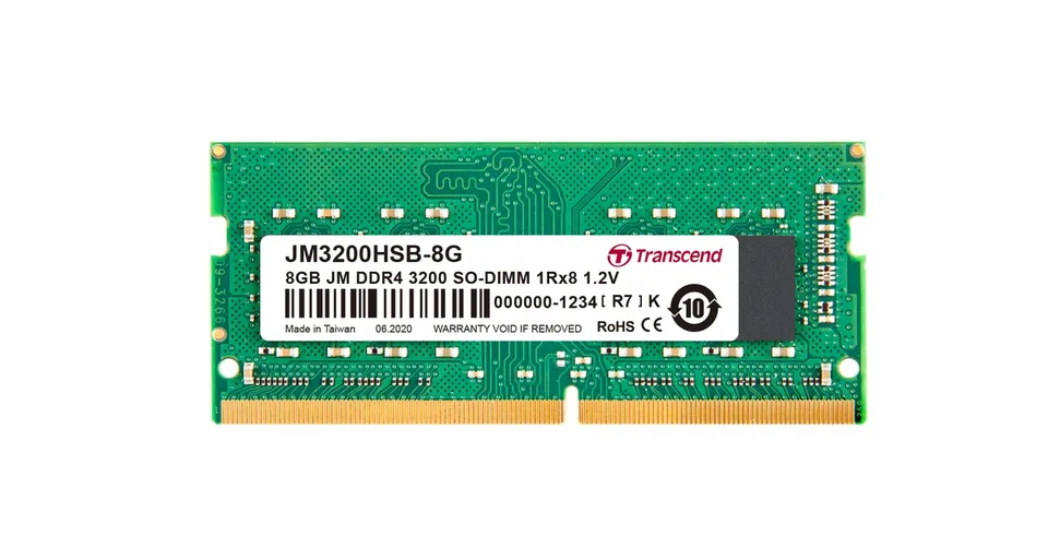 Transcend JetRam 8GB DDR4 3200 SODIMM 1Rx8 CL22