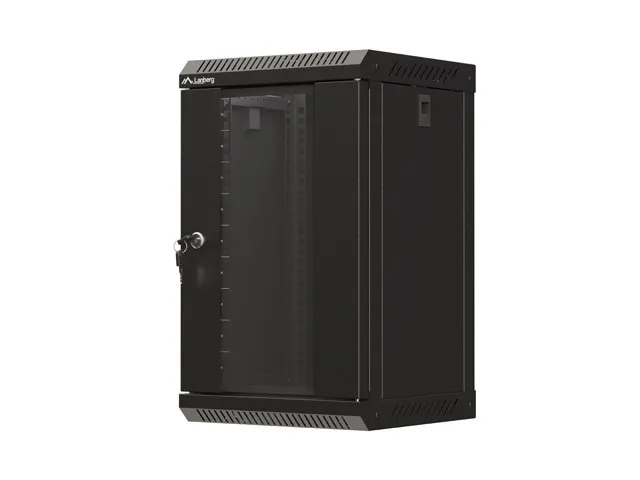LANBERG RACKOVÁ SKŘÍŇ 10" NÁSTĚNNÁ 9U/300X300 (FLAT PACK) S PROSKLENÝMI DVEŘMI ČERNÁ