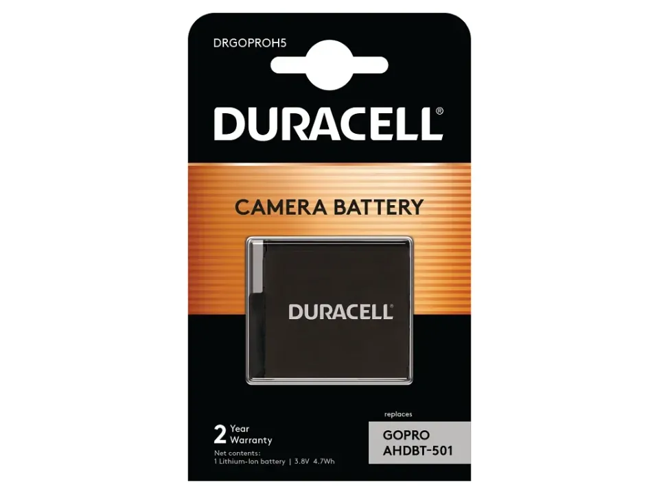 DURACELL Baterie - AHDBT-501 - náhrada pro GoPro Hero 5,6,7 Battery 1250mAh