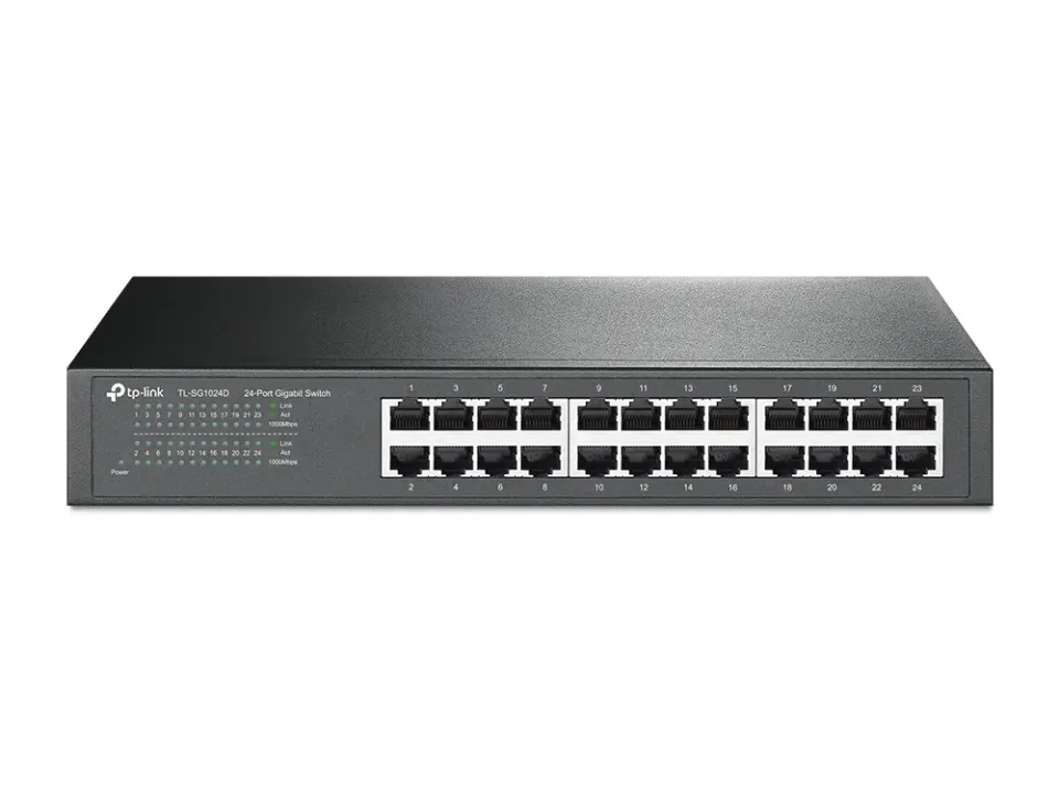 TP-LINK TL-SG1024D GBit switch 24port , 24x 10/100/1000 Mbs, 24port desktop, snížená spotřeba ECO