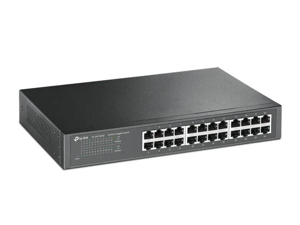TP-LINK TL-SG1024D GBit switch 24port , 24x 10/100/1000 Mbs, 24port desktop, snížená spotřeba ECO