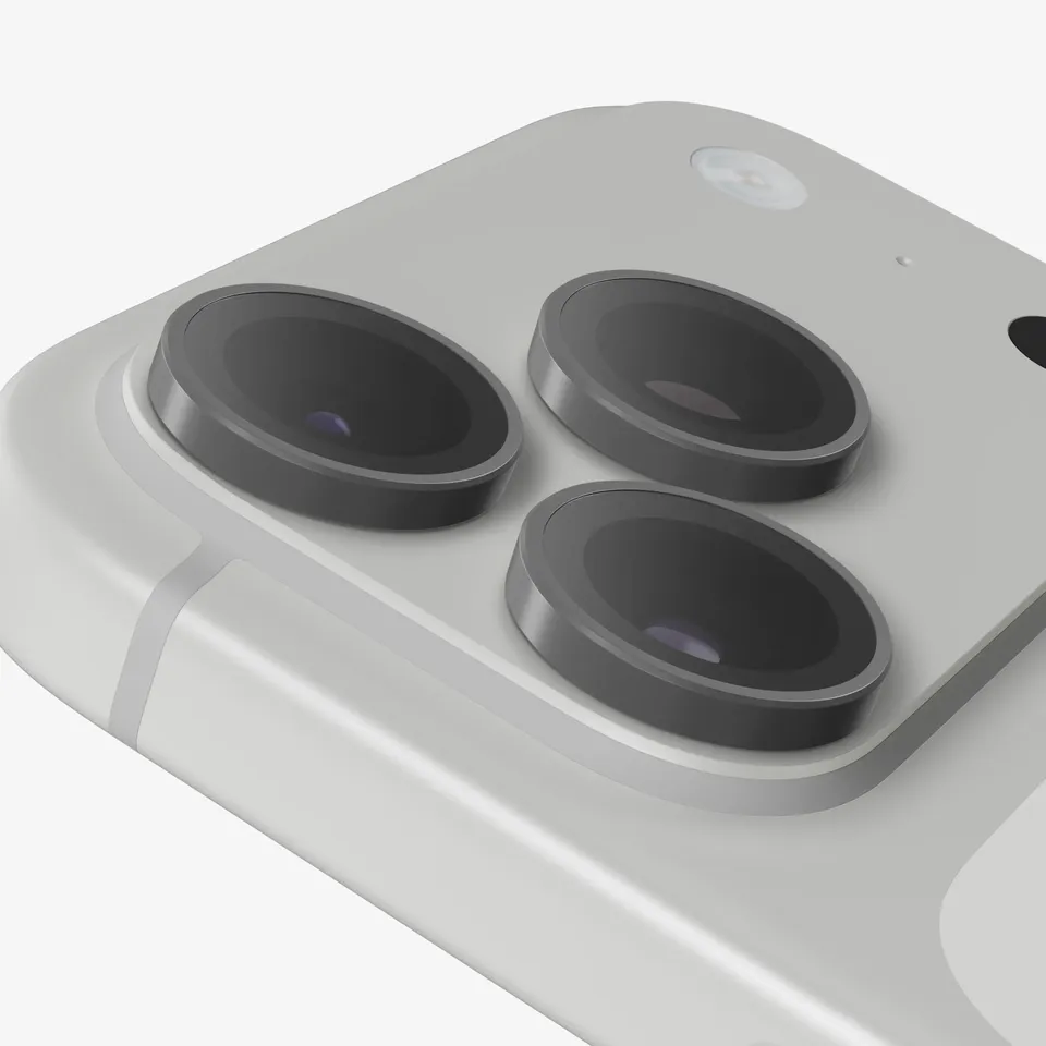 Glass Elite Anti-Reflective Camera Rings for Apple iPhone 18 Pro Max / 18 Pro - Silver