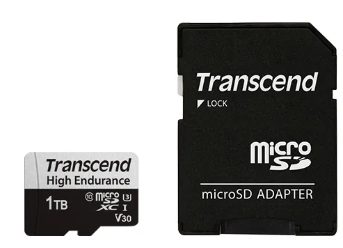 Transcend 1TB microSDXC 350V UHS-I U1 (Class 10) High Endurance paměťová karta,