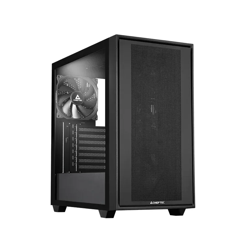 CHIEFTEC Night Hunter / E-ATX / 4x140mm PWM fan / 2xUSB 3.0 / USB-C / tvrz.sklo / černá