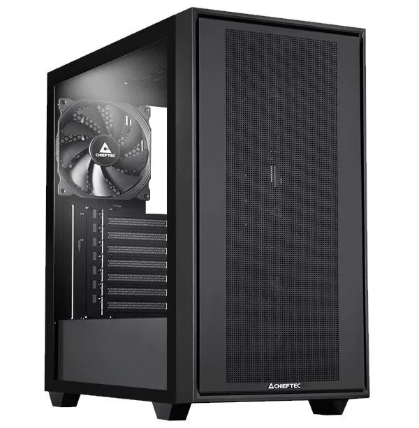 CHIEFTEC Night Hunter / E-ATX / 4x140mm PWM fan / 2xUSB 3.0 / USB-C / tvrz.sklo / černá