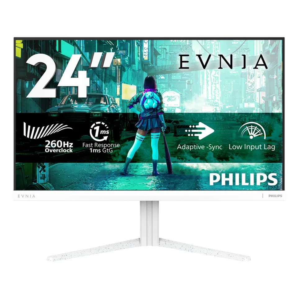 Philips Evnia/24M2N3201PL/23,8"/IPS/FHD/260Hz/0,3ms/Bílá/3R