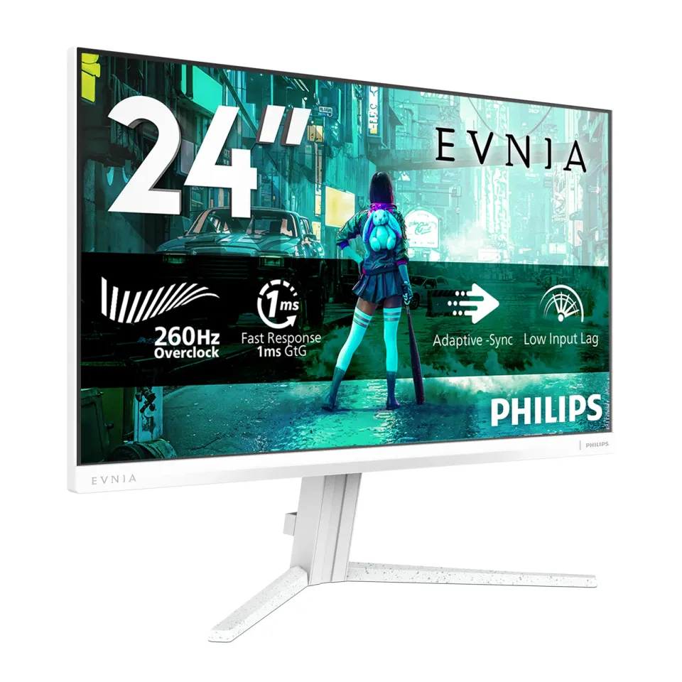 Philips Evnia/24M2N3201PL/23,8"/IPS/FHD/260Hz/0,3ms/Bílá/3R