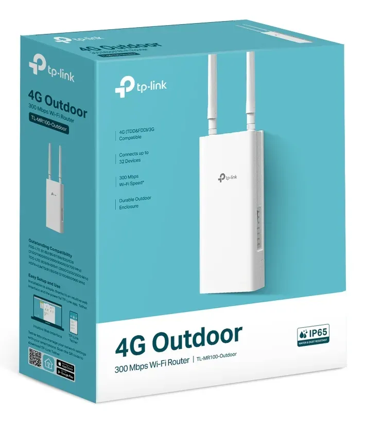 TP-LINK TL-MR100-Outdoor Venkovní 4G Wi-Fi router 300 Mb/s