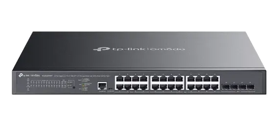 TP-LINK SG3428XMPP Omada 24portový gigabitový a 4portový 10GE SFP+ L2 řízený switch s 16 porty PoE+ a 8 porty PoE++