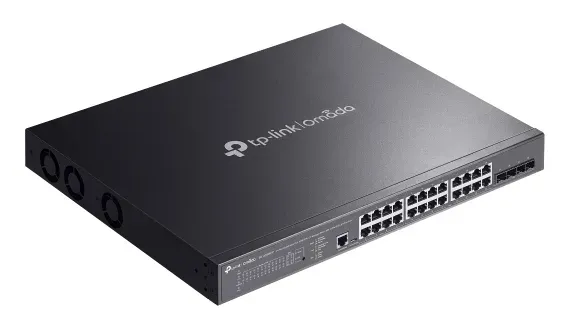 TP-LINK SG3428XMPP Omada 24portový gigabitový a 4portový 10GE SFP+ L2 řízený switch s 16 porty PoE+ a 8 porty PoE++
