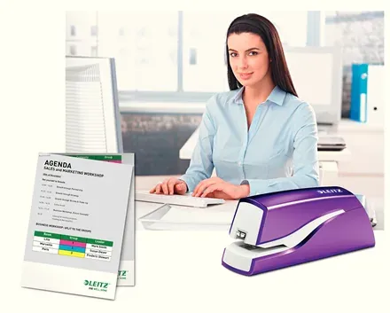 LEITZ Elektrická sešívačka NeXXt WOW 5566, purpurová