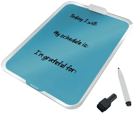 LEITZ Stolní skleněná tabulka na poznámky Cosy klidná modrá