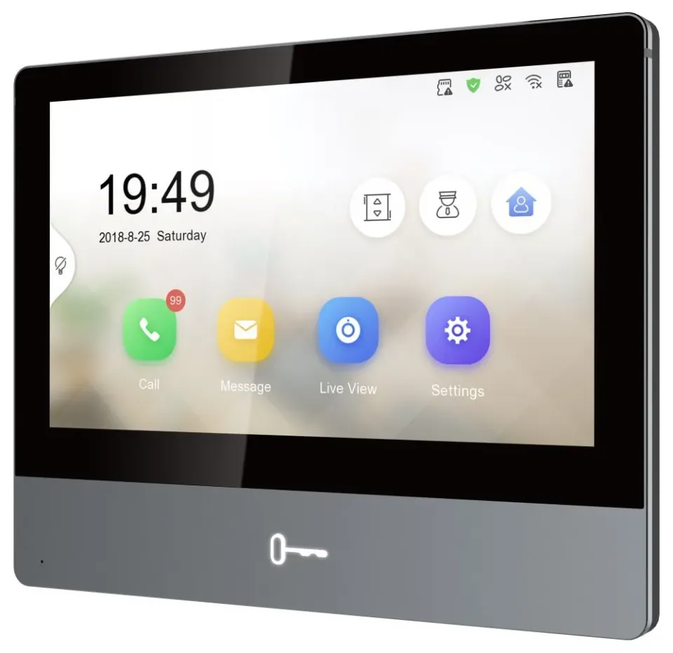 Hikvision DS-KH8350-TE1 - 7" IP bytový dotykový monitor; PoE
