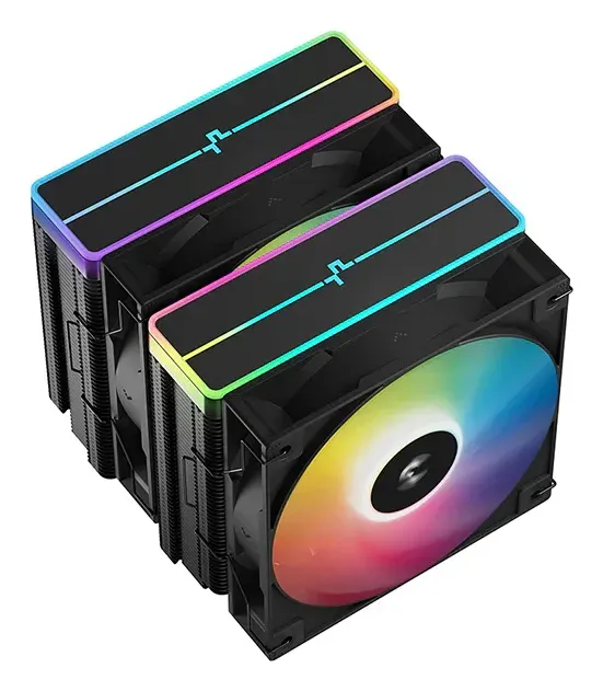 DEEPCOOL CPU Chladič AG620 BK ARGB V2, 2x120mm, LGA1851, AM5, černá