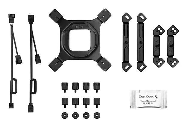 DEEPCOOL CPU Chladič AG620 BK ARGB V2, 2x120mm, LGA1851, AM5, černá