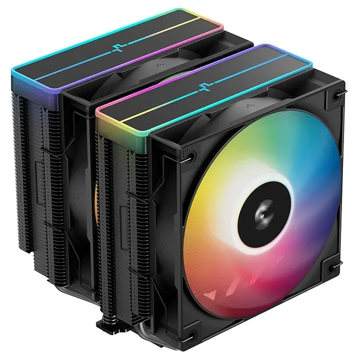 DEEPCOOL CPU Chladič AG620 BK ARGB V2, 2x120mm, LGA1851, AM5, černá