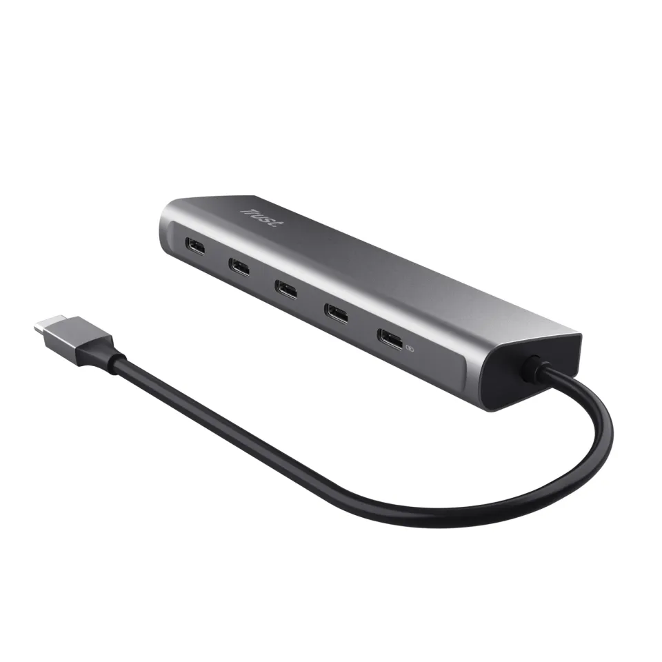TRUST Rozbočovač Halyx Aluminium 5 Port USB 3.2 Gen1 Hub