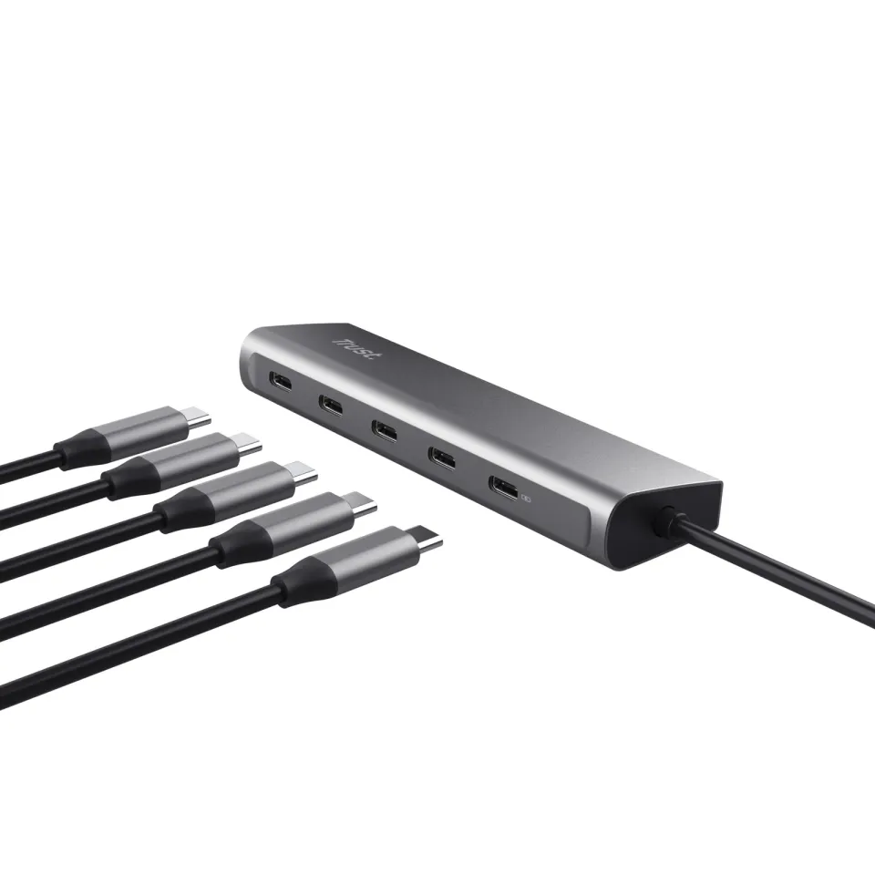 TRUST Rozbočovač Halyx Aluminium 5 Port USB 3.2 Gen1 Hub
