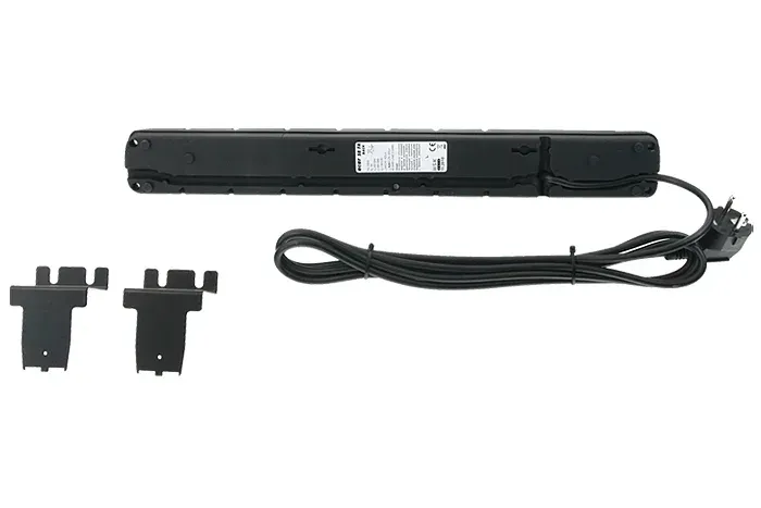 19" napáj.panel ACAR S8/5m 8x220V Black+přep.ochr.10A