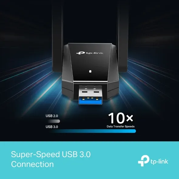 TP-Link Archer TX30U Plus Bezdrátový AX1800 USB adaptér s dvojitou anténou a vys